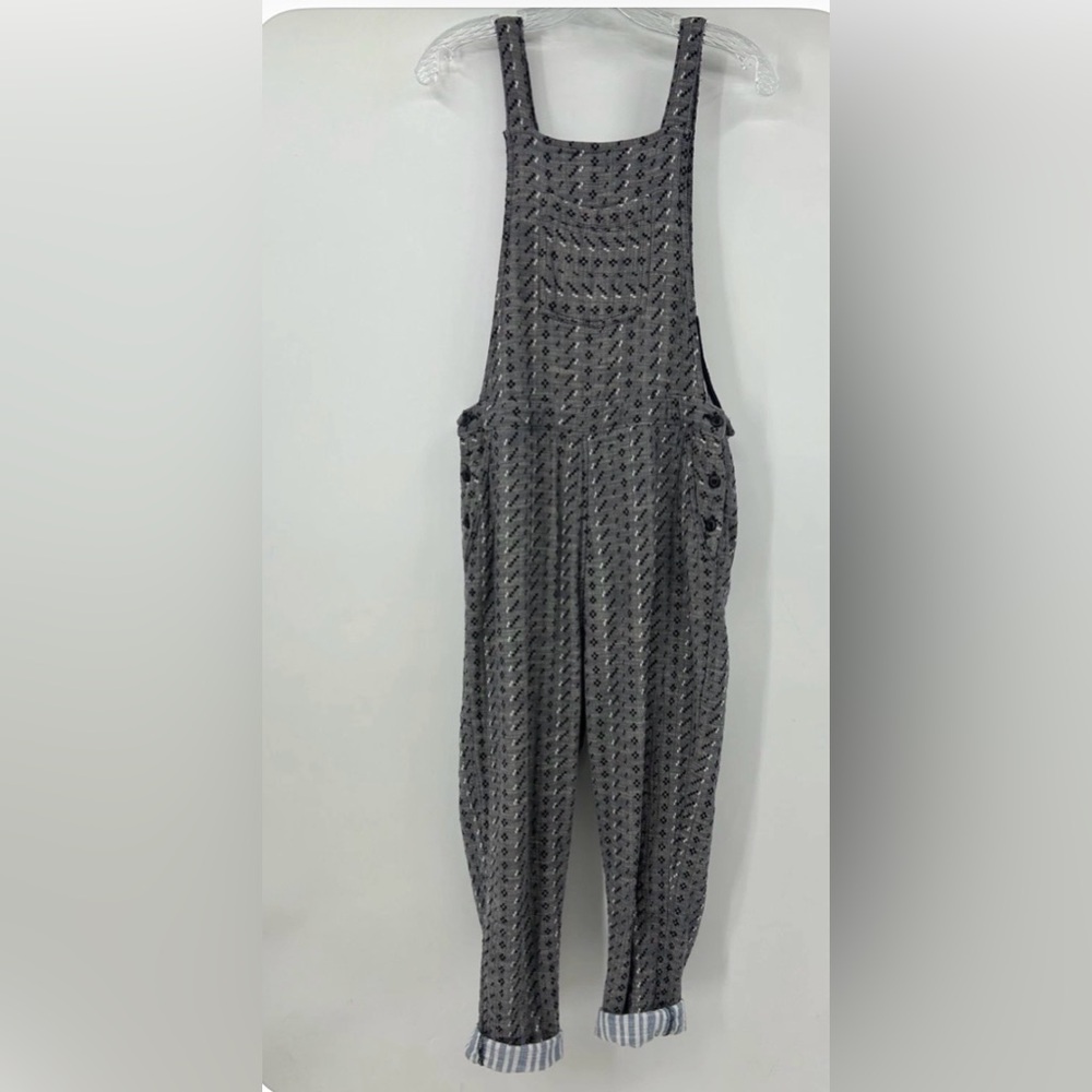 Ace & Jig Women’s Gray Cotton Jumpsuit Button Closure Overalls Size S